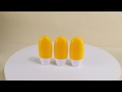 Botol Squeeze Lempar 50ml Kontainer tabir surya Kosmetik Dengan Kerah PE Dan Tutup Sekrup Putih