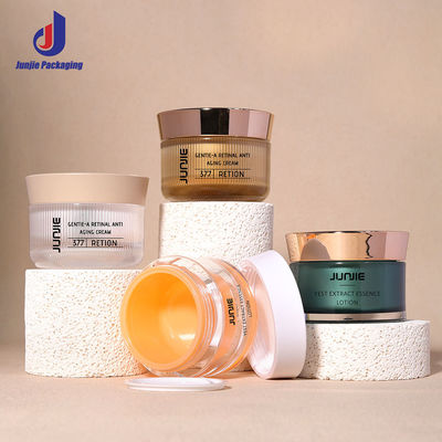 Pencetakan Pengolahan Pencetakan UV 50ml Double Wall Acrylic Plastic Jar untuk Body Scrub Cream