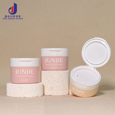 Plastik PP Jar 80ml 100ml 120ml Bungkus kosmetik bulat Untuk krim wajah Dengan logo yang disesuaikan