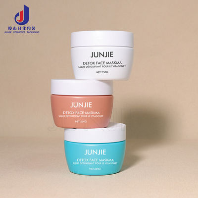 200g Krema Mewah Botol Kemasan dengan Tutup Sekrup Kapasitas Besar Body Scrub Botol Plastik Kosmetik untuk Daur Ulang