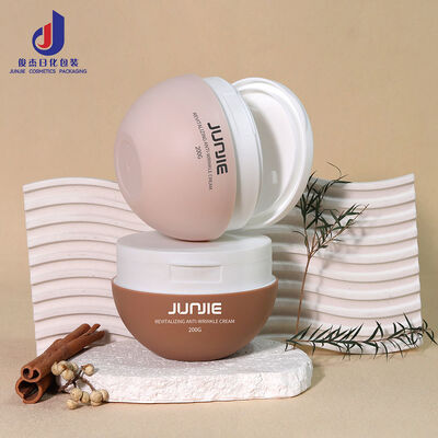 Harga pabrik Plastik PP 200g Botol kosmetik dengan Flip Top Cap Facial Body Scrub Toner Koton Pad Container dengan Pincer