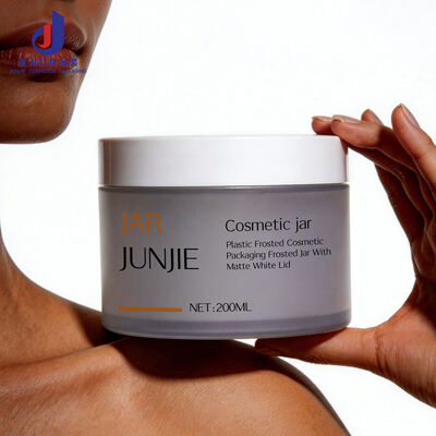 Eco-Friendly Face Eye Body Skin Cream Packaging Jar 50g-250g Custom Empty Frosted Purple Blue pink Cosmetic Plastic Cream Jar